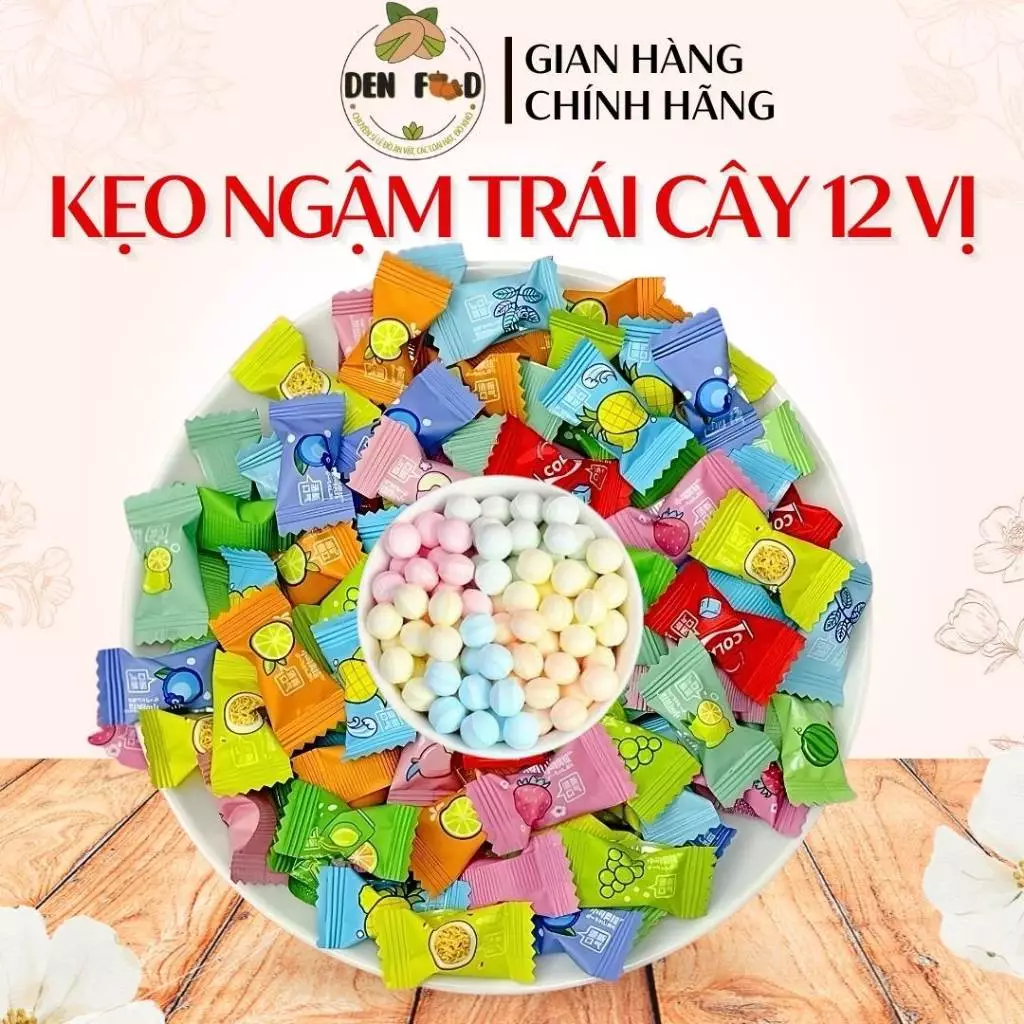 500g Kẹo ngậm trái cây không đường Vitamin C