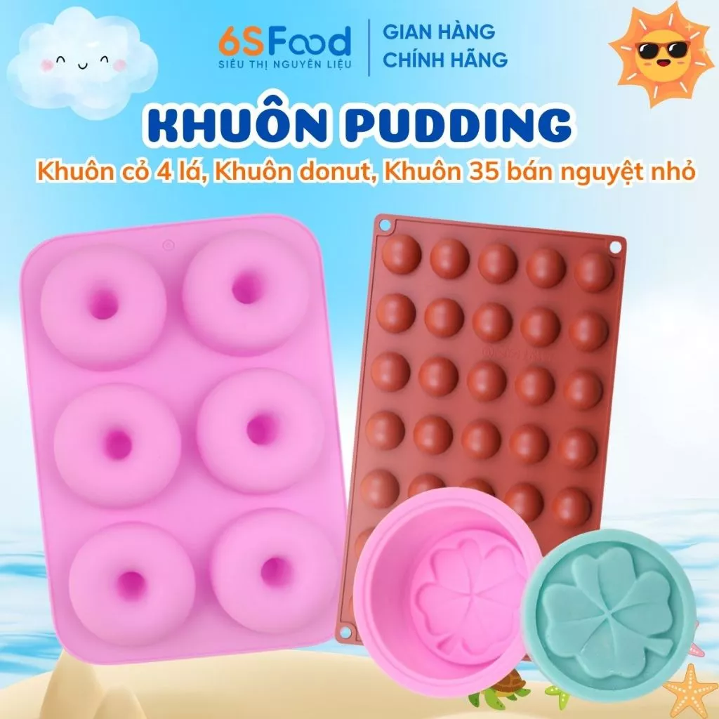 Khuôn Silicon Hình Chân Mèo, Bánh Donut 6 Ô Làm Thạch, Kẹo Dẻo, Rau Câu, Đá,... - Nhà 6SFOOD