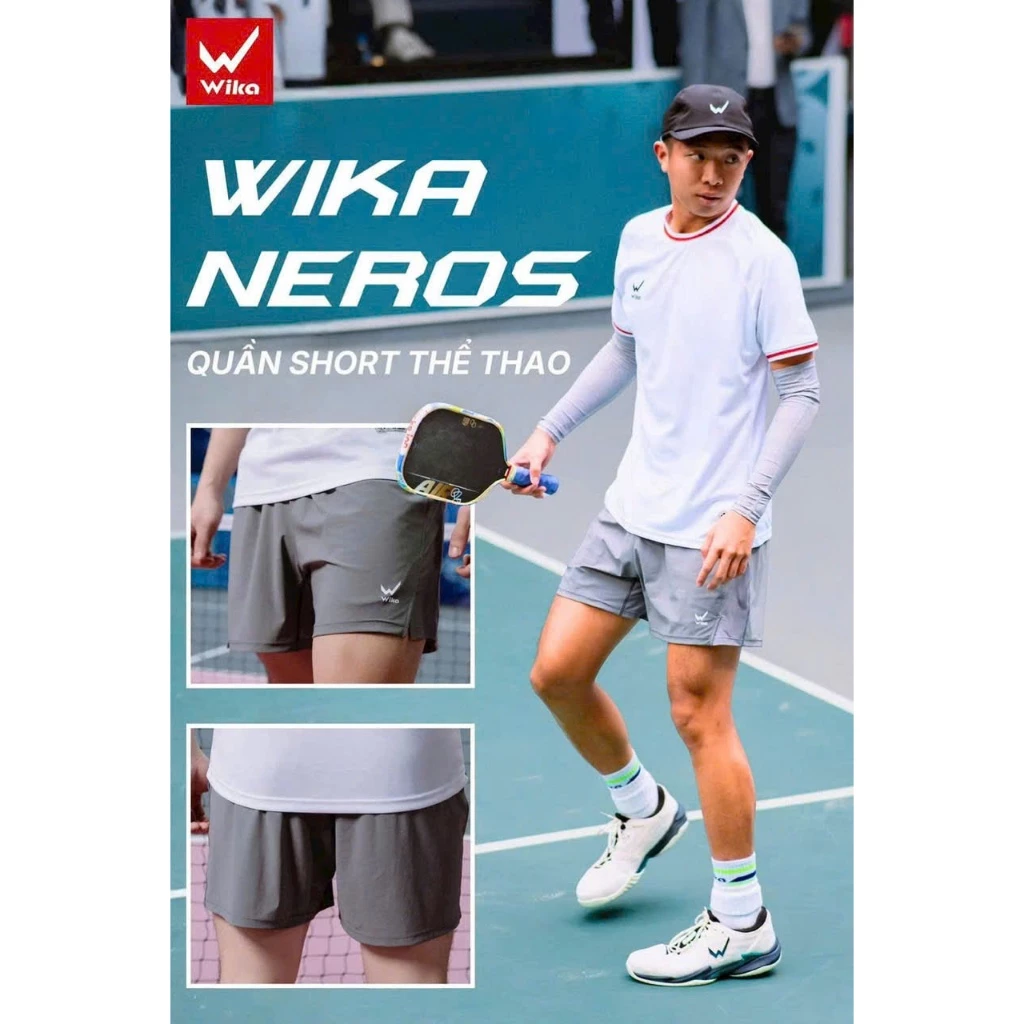Quần Short Wika Neros, Quần Thể Đùi Thể Thao Đa Năng Bụng Chun