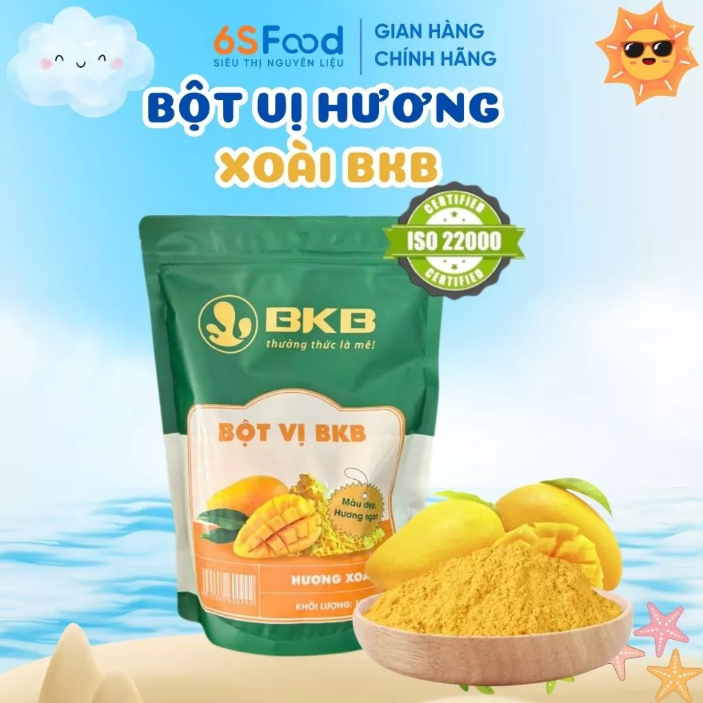 Bột Xoài BKB 200gr tạo hương vị, dùng làm kẹo nougat, pha chế, làm bánh... - nhà 6SFOOD