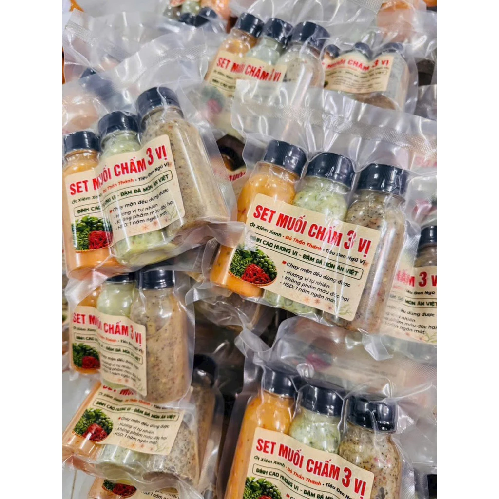 SÉT MUỐI CHẤM 3 VỊ MINI SIÊU NGON