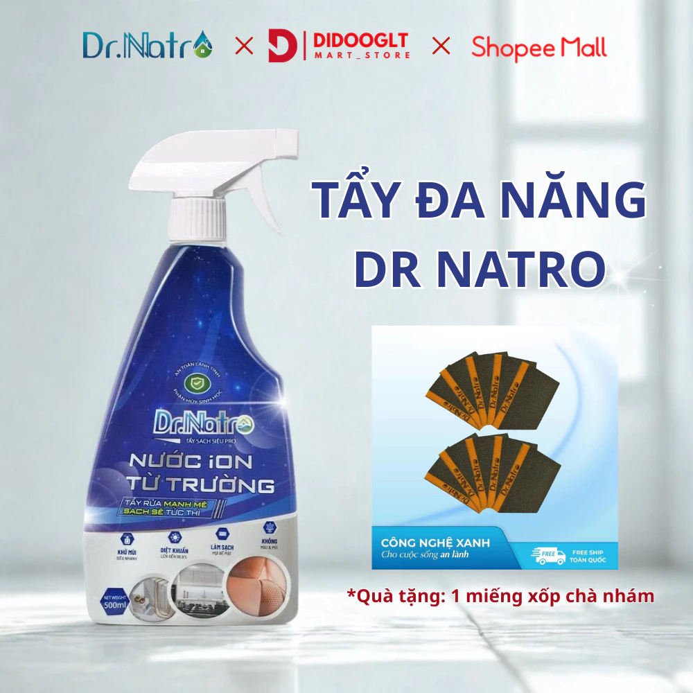 Chai Tẩy Đa Năng Dr.Natro 500ml Tẩy Sạch Mọi Vết Bẩn Trên Các Bề Mặt + Kèm Quà Tặng