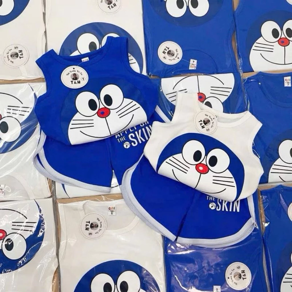 Combo 2Bộ }3 lỗ hình doremon dễ thương cho bé  từ 6-19kg chất cotton