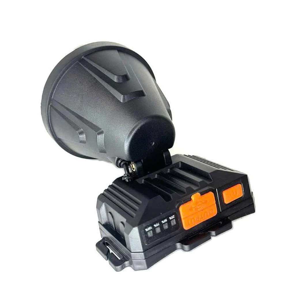 Đèn pin đội đầu siêu sáng Thái Lan ST 380 có tích hợp cổng ra USB và bảng hiển thị pin chóa đèn 10cm