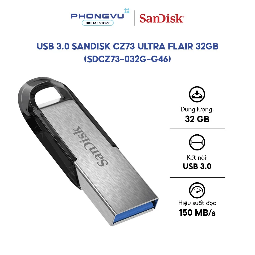 USB 16GB SanDisk SDCZ73- G46 Ultra - Bảo hành 60 tháng
