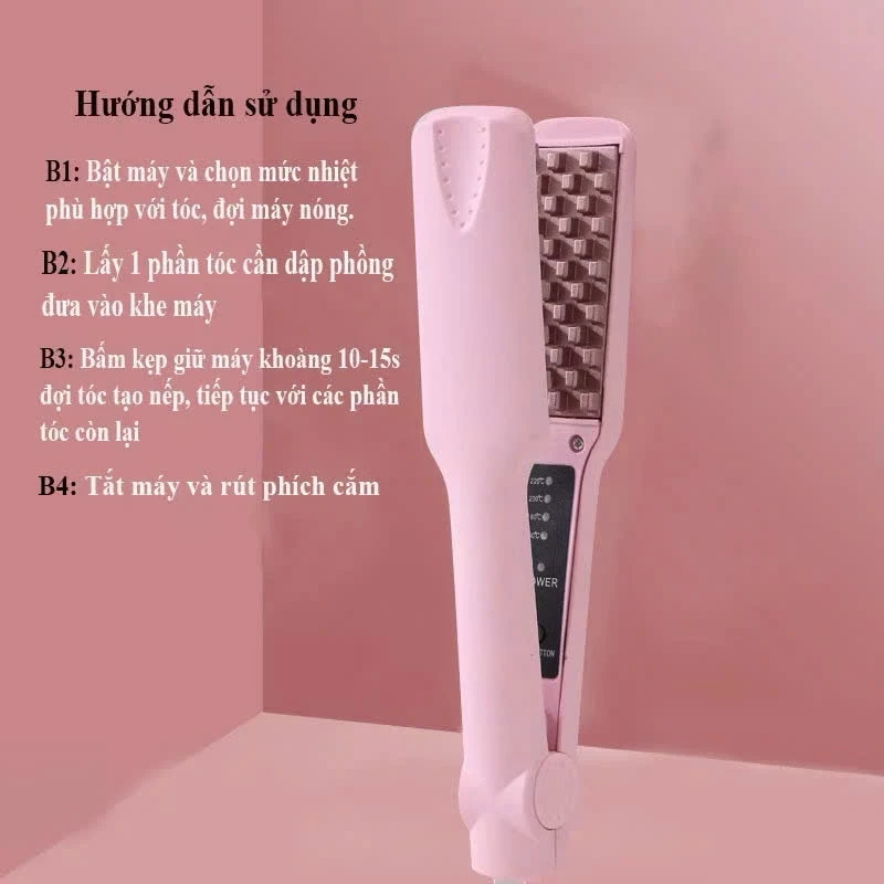 Máy Bấm Xù Dập Phồng Chân Vuông NoVa, 4 Cấp Độ Điều Khiển Nhiệt Độ Thông Minh