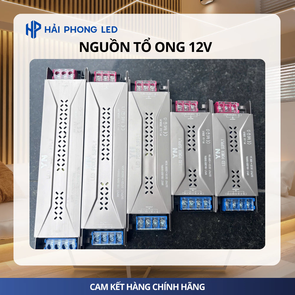 Nguồn tổ ong 12V nguồn xung nguồn dẹt chất lượng cao dùng cho hệ thống led bảo hành 2 năm 12v 33a - 25a - 17a - 12.5a-1