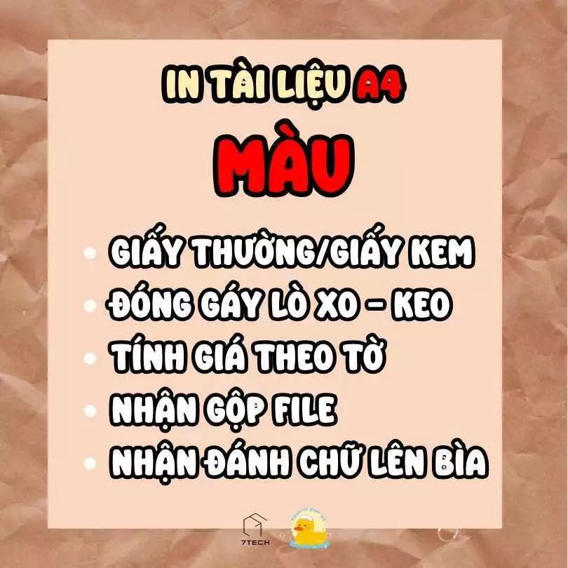 [Vui lòng nhắn shop, không tự lên đơn - Ảnh thật từ shop] In tài liệu Màu A4 giá rẻ - Cho các bạn hs/sv - Giấy dày