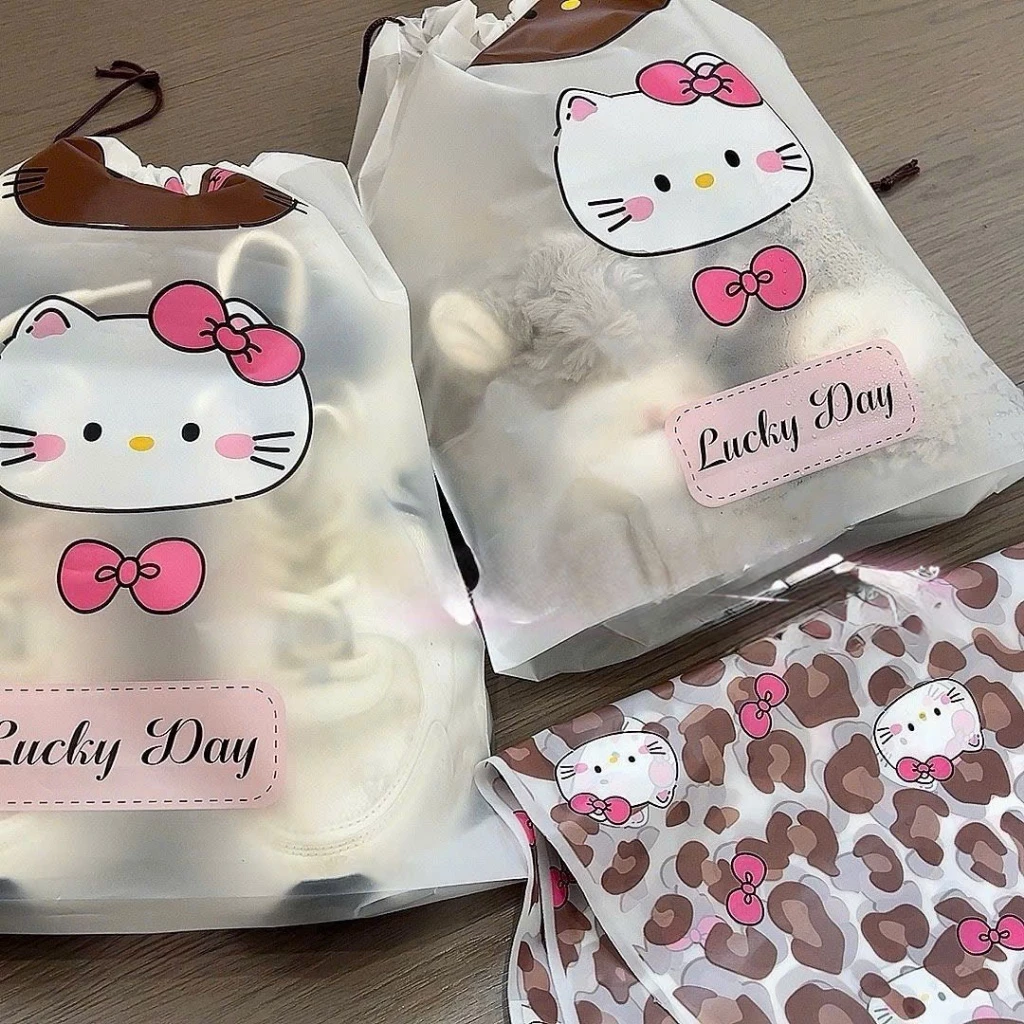 DA56Y Túi đựng đồ du lịch dễ thương Hello Kitty cho quần áo, đồ lót, quần, giày