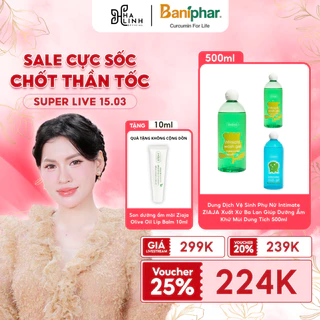 [VHL x Dược Bắc Ninh] Dung Dịch Vệ Sinh Phụ Nữ Intimate ZIAJA Ba Lan 500ml tặng son dưỡng ẩm 10ml