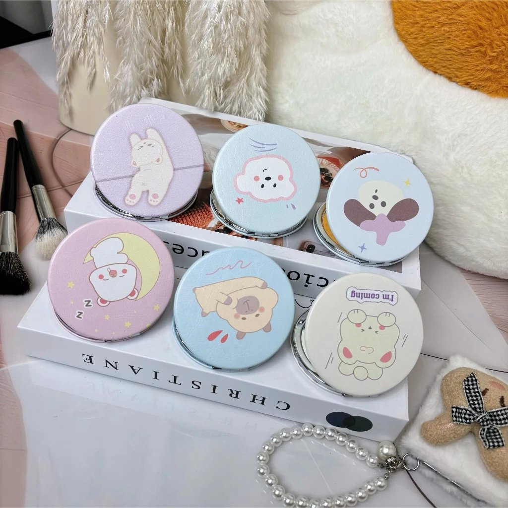 Gương Soi Mini Gập Tròn Hoạt Hình Cute – Gương Trang Điểm Cầm Tay Nhỏ Gọn, Nhiều Mẫu Dễ Thương