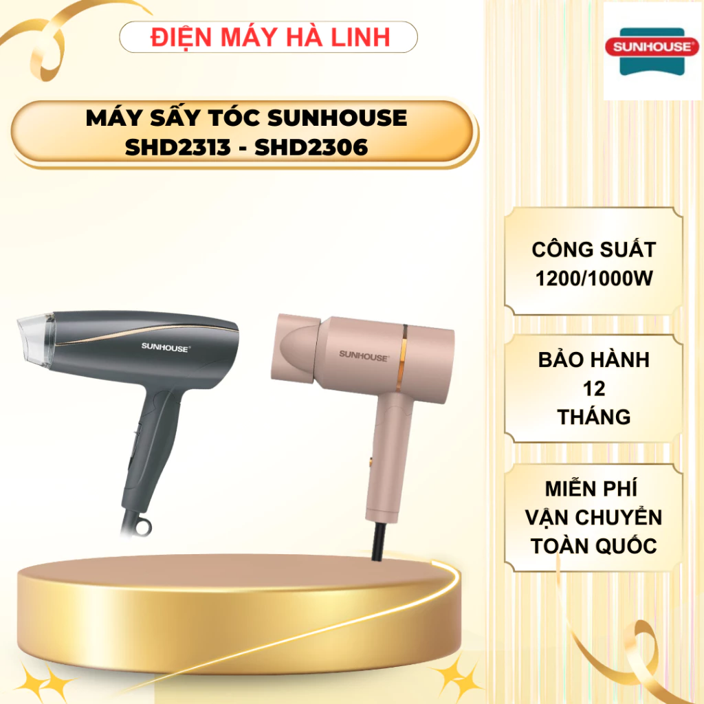 Máy sấy tóc Sunhouse SHD2313, SHD2306, SHD2305, Bảo hành 12 tháng