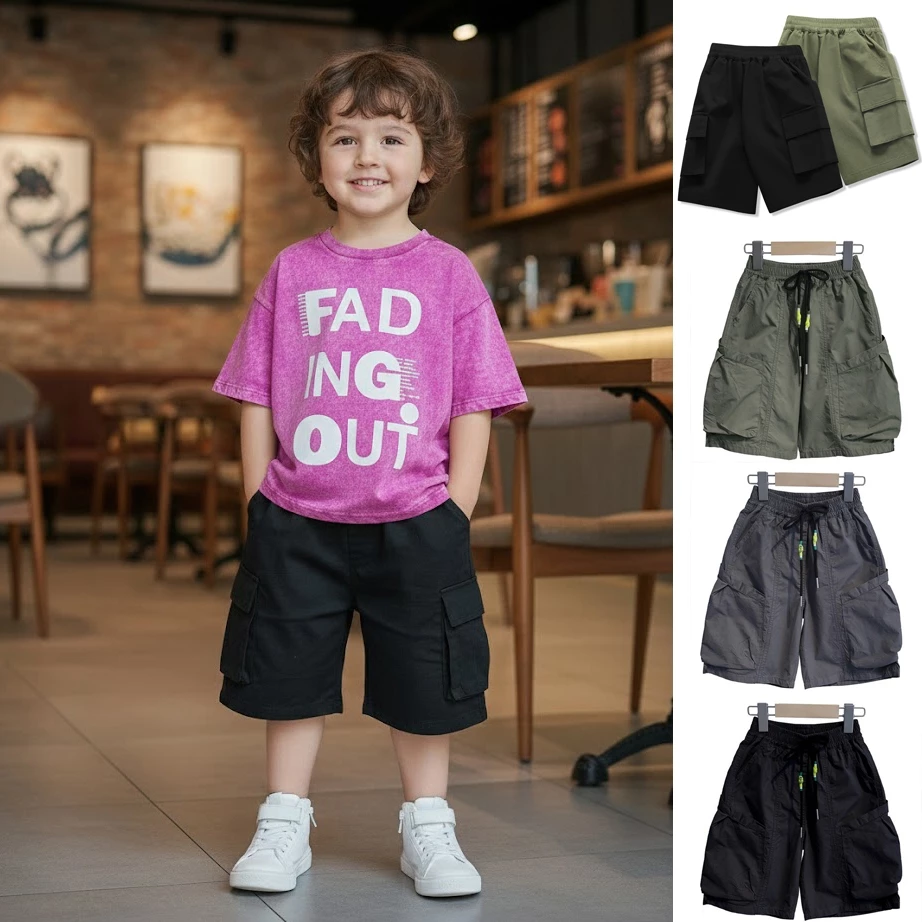 Combo 2 Quần Soóc Short gió túi hộp cho bé trai 10-65kg thời trang trẻ em MOONBE Short Q162