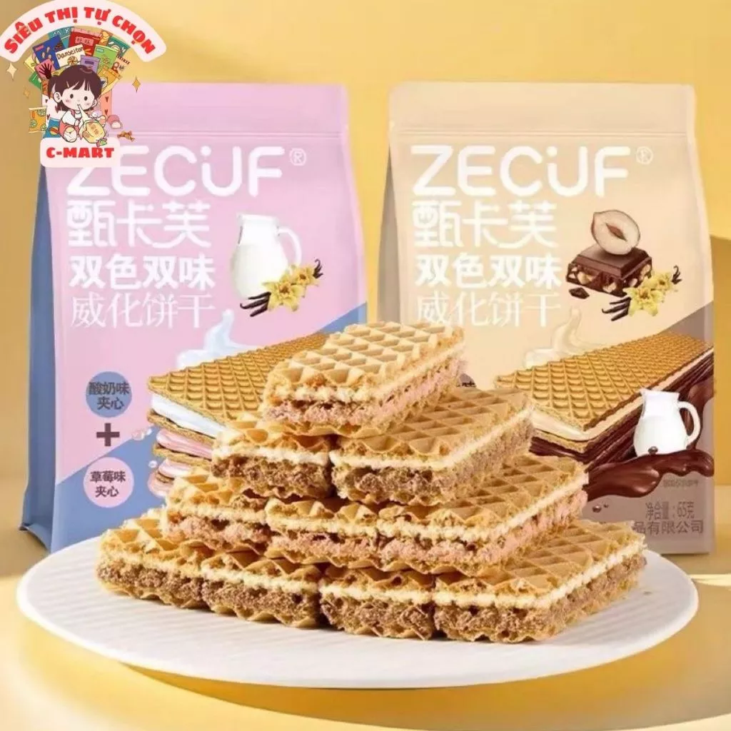 [C-MART] Bánh Xốp ZECUF Gói Nhỏ 65g Tiện Lợi, Giòn Rụm