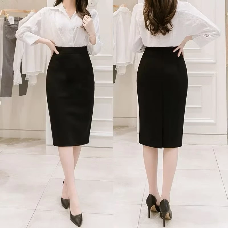 CHÂN VÁY BÚT CHÌ CHẤT VẢI UMI HÀN DÀY MỊN CO GIÃN 4 CHIỀU MP186