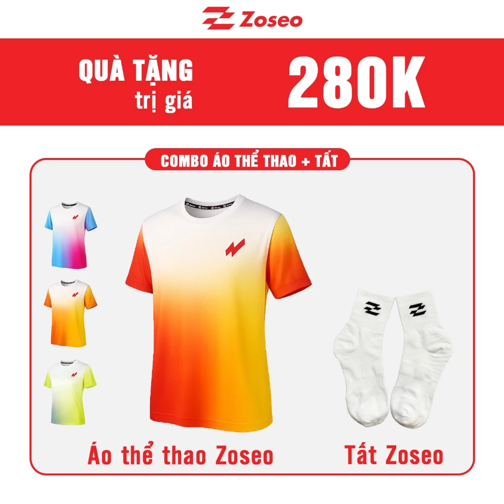 [Hàng Tặng] Tặng Combo "Áo Thun Chạy Bộ Thể Thao + Tất Zoseo"