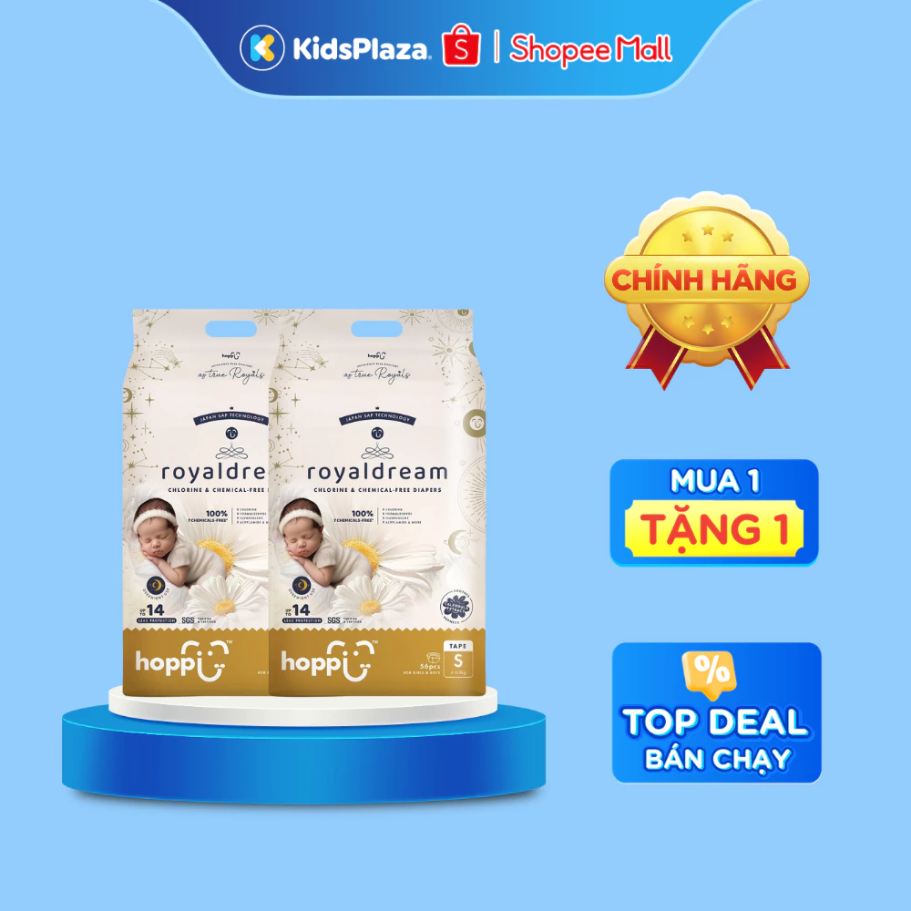 Bỉm - Tã mùa hè Hoppi ROYALDREAM cao cấp đầy đủ size cho bé