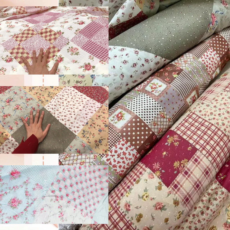 ⚡️VẢI ALICE  ⚡️Vải quilt chất thô poly họa tiết vintage dùng may đồ, làm khăn chải bàn, may phối họa tiết