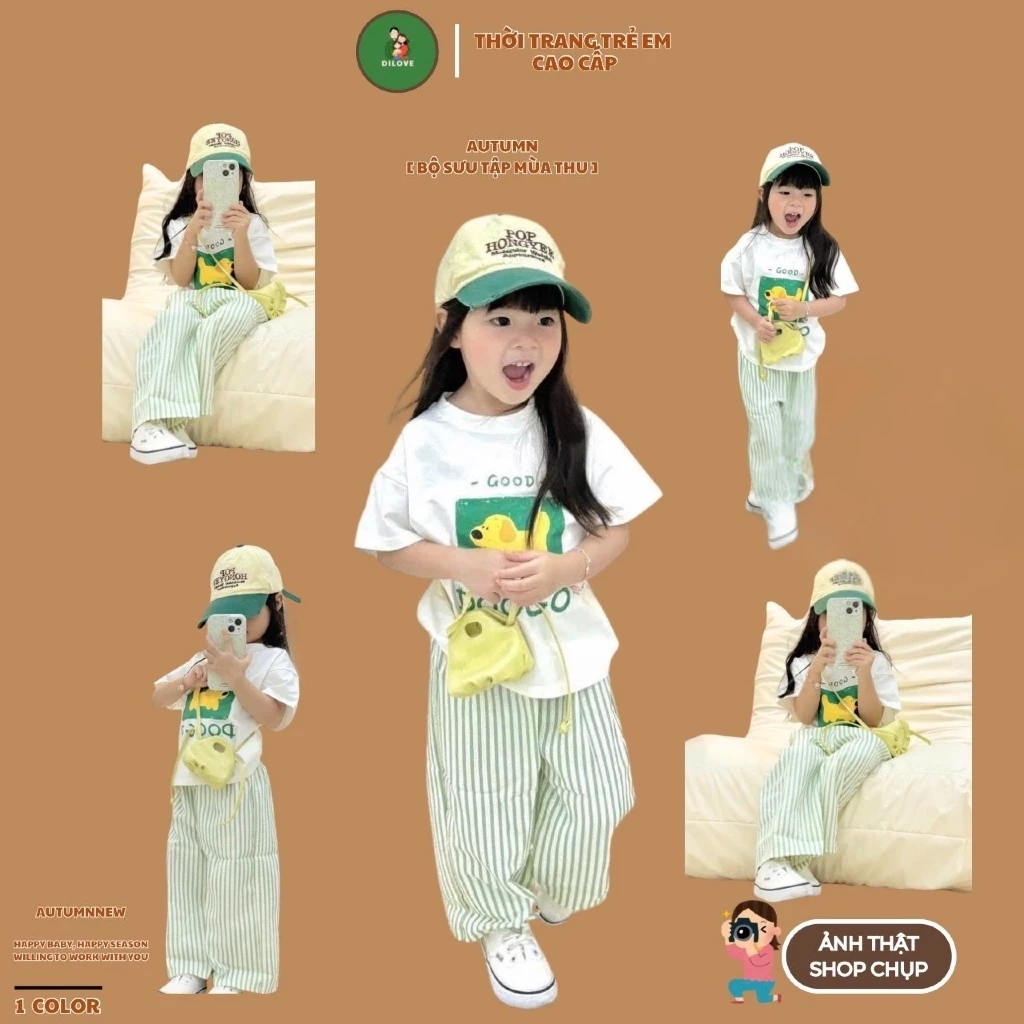 Bộ Quần Áo Ngắn Tay Cho Bé DILOVE Đồ bộ cho bé gầu hè Set bộ cho bé ngắn tay chất liệu Cotton Bộ quần áo cho bé - Mã C3