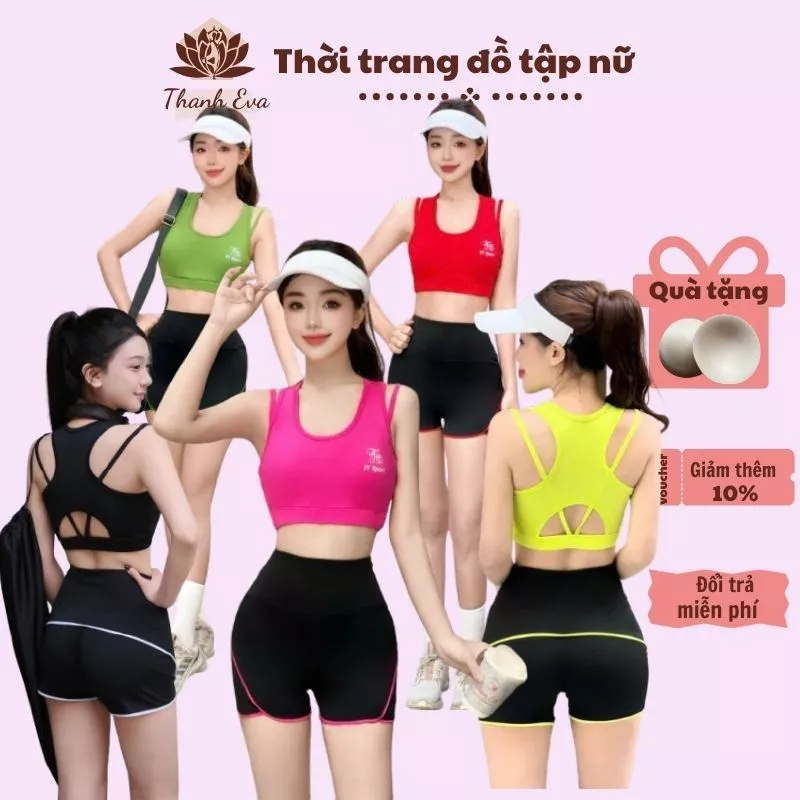 [Có size to 95kg]Bộ bra đùi thể thao TT06 tập gym, aerobic, funfit, chất thun co giãn siêu tôn dáng