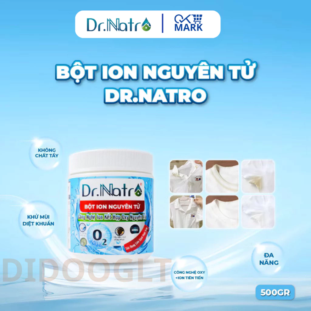 Bột Ion Nguyên Tử Dr Natro - Tẩy Trắng Quần Áo Vệ Sinh Lồng Máy Giặt Tiện Dụng An Toàn Khi Sử Dụng - DIDOOGLT