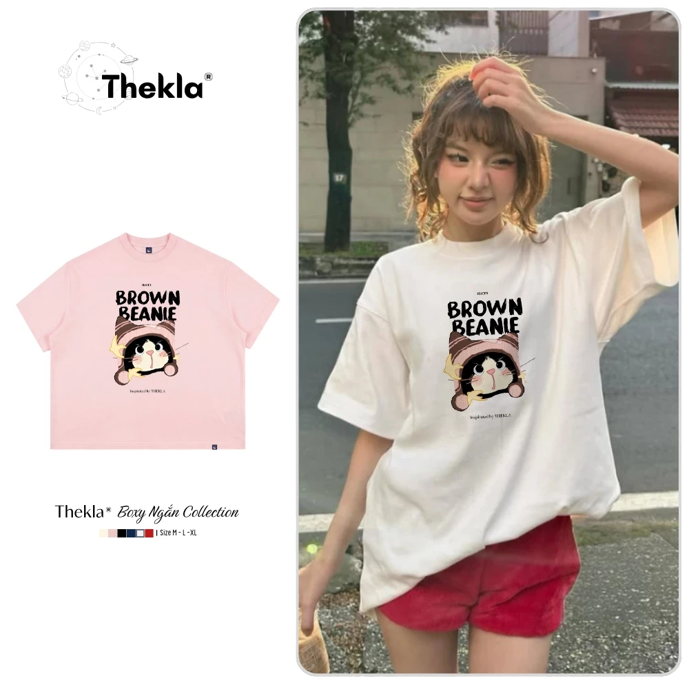 Áo Thun Form Boxy BST148 Bunny THEKLA - Áo Phông Cotton 2 Chiều Dày Dặn Đứng Form
