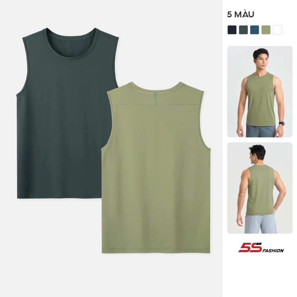 Áo Sát Nách Nam INVINCIBLE 5S FASHION, In Lưng Đơn Giản Kiểu Dáng Thể Thao M0ASN26004