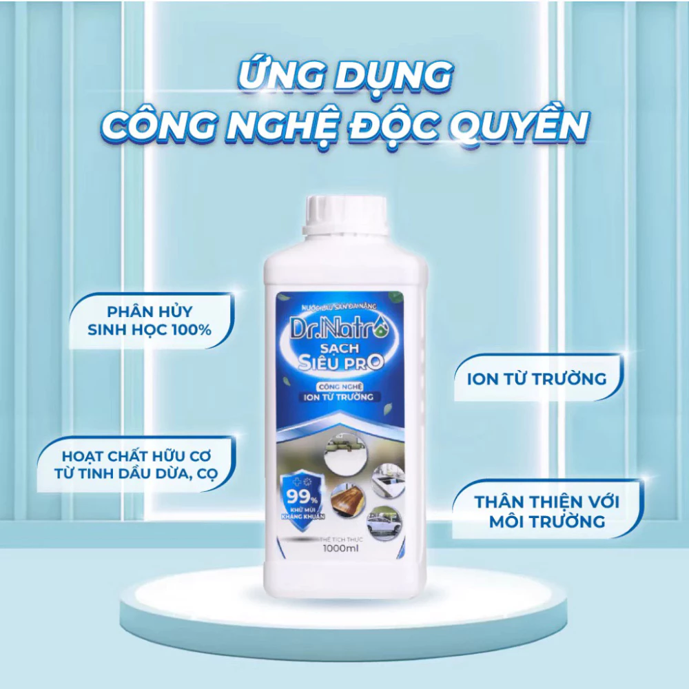 Chai sạch bồn cầu DR NATRO công nghệ Nhật Bản khử mùi hiệu quả tẩy sạch vết bẩn trong toilet