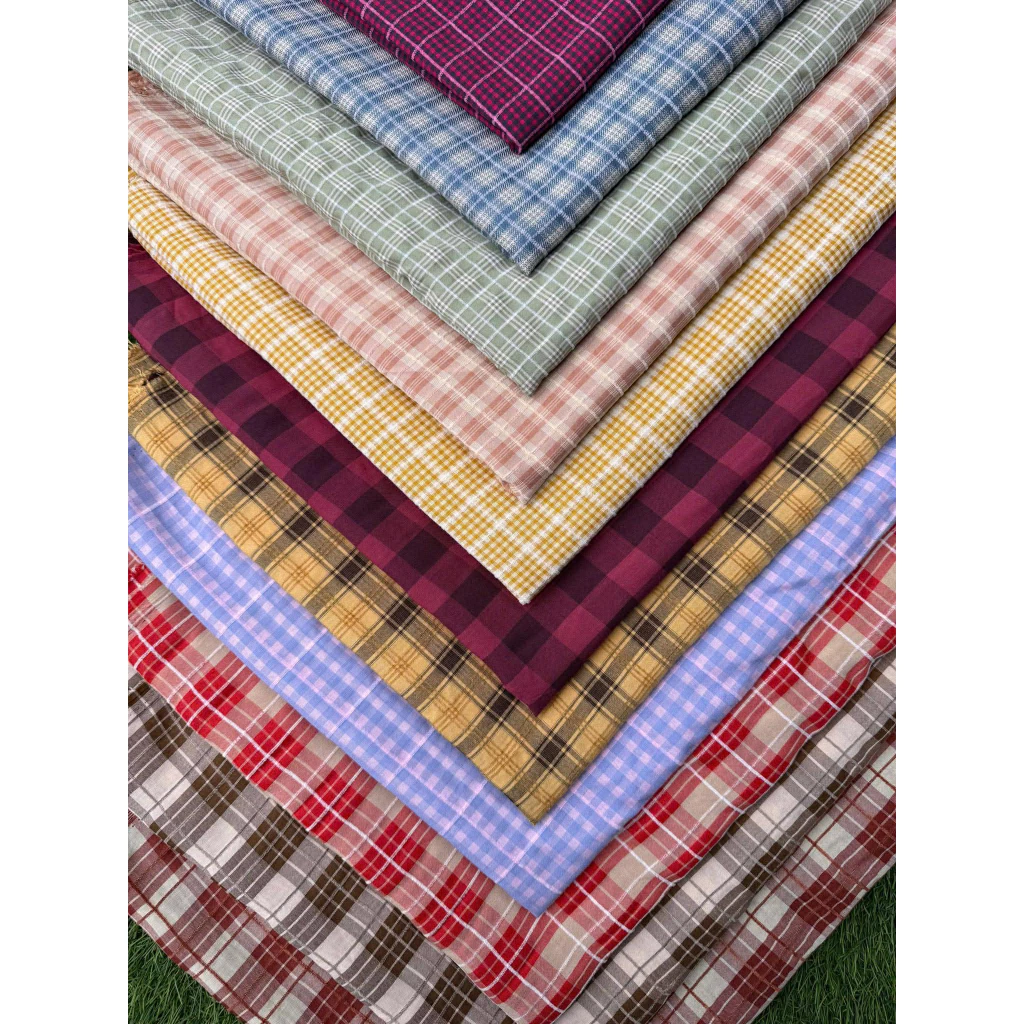 ⚡VẢI ALICE⚡ Vải thô kẻ caro nhiều màu nguyên liệu may scrunchies, chân váy học sinh, khăn chải bàn picnic