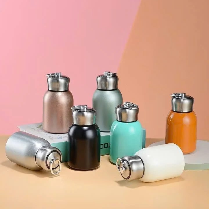 Bình Giữ Nhiệt Inox 304 Mini Sezi 300ml Có Quai Sách Xịn Sò An Toàn Cho Sức Khỏe