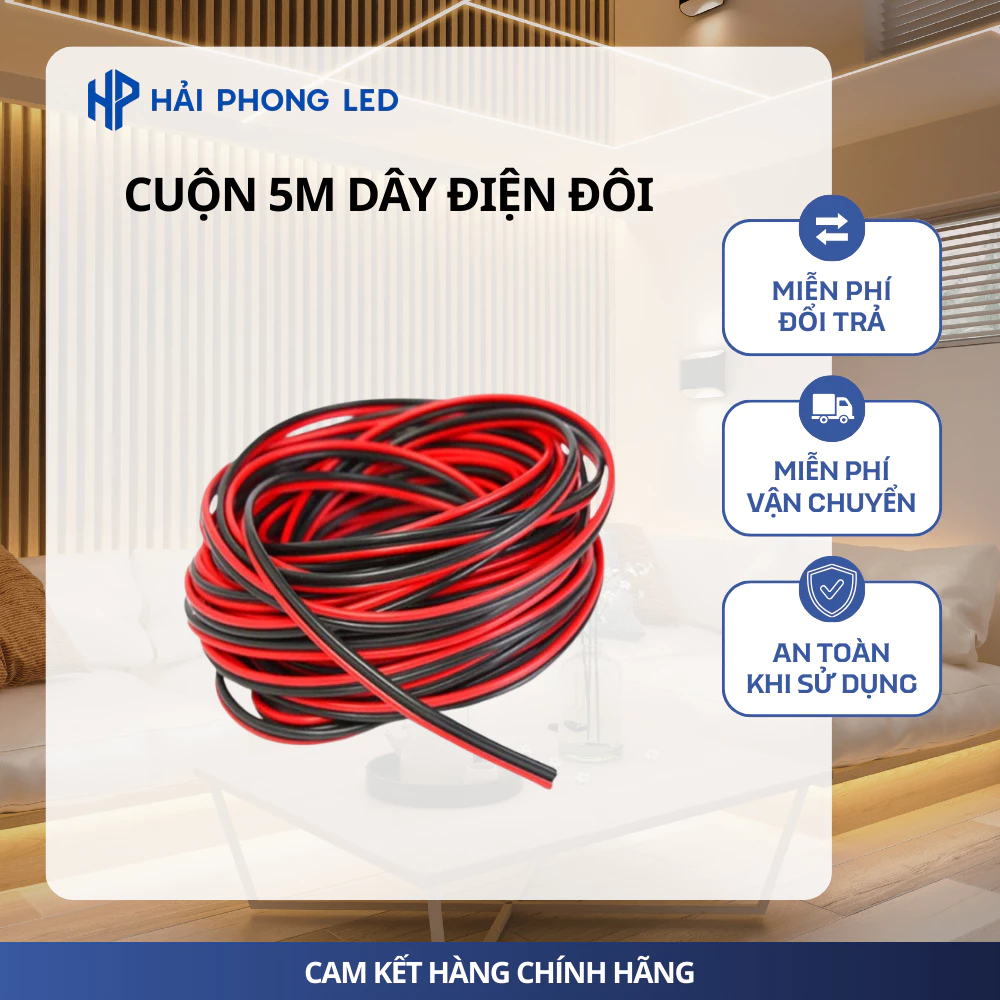 Dây điện đôi 2x0.7 và 2x1.0 chuyên dùng nối led