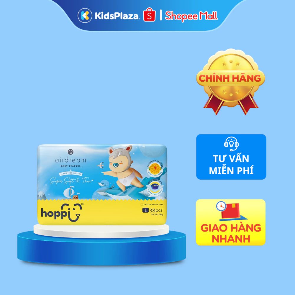 [M3] Bỉm/ Tã quần mùa hè Hoppi Airdream đầy đủ size số cho bé