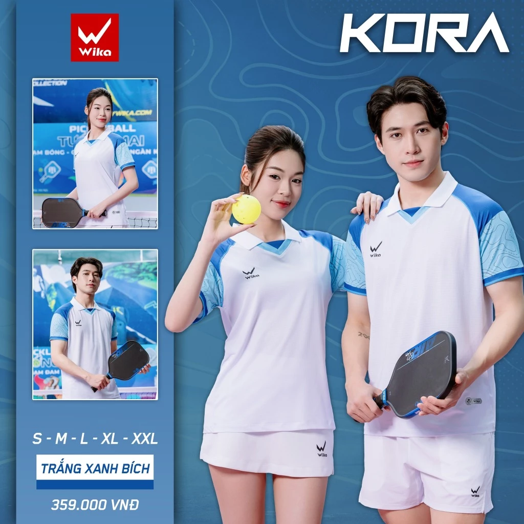 Áo Polo Thể Thao Wika Kora, Chất vải WI-DRYMAX Co Giãn 4 Chiều Nhẹ, Thoáng Khí
