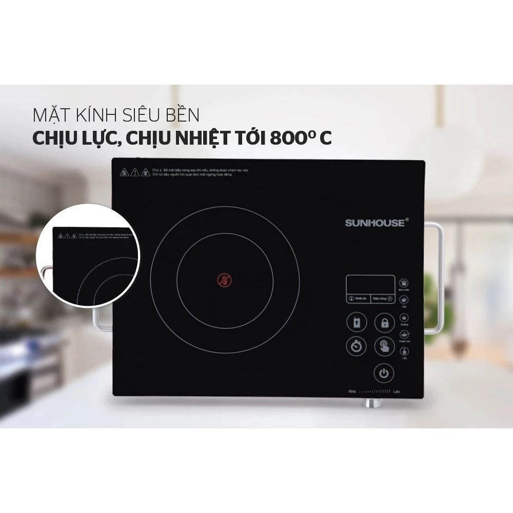 Bếp Hồng Ngoại Cảm Ứng SUNHOUE SHD6017 Công Suất Lớn 2500W