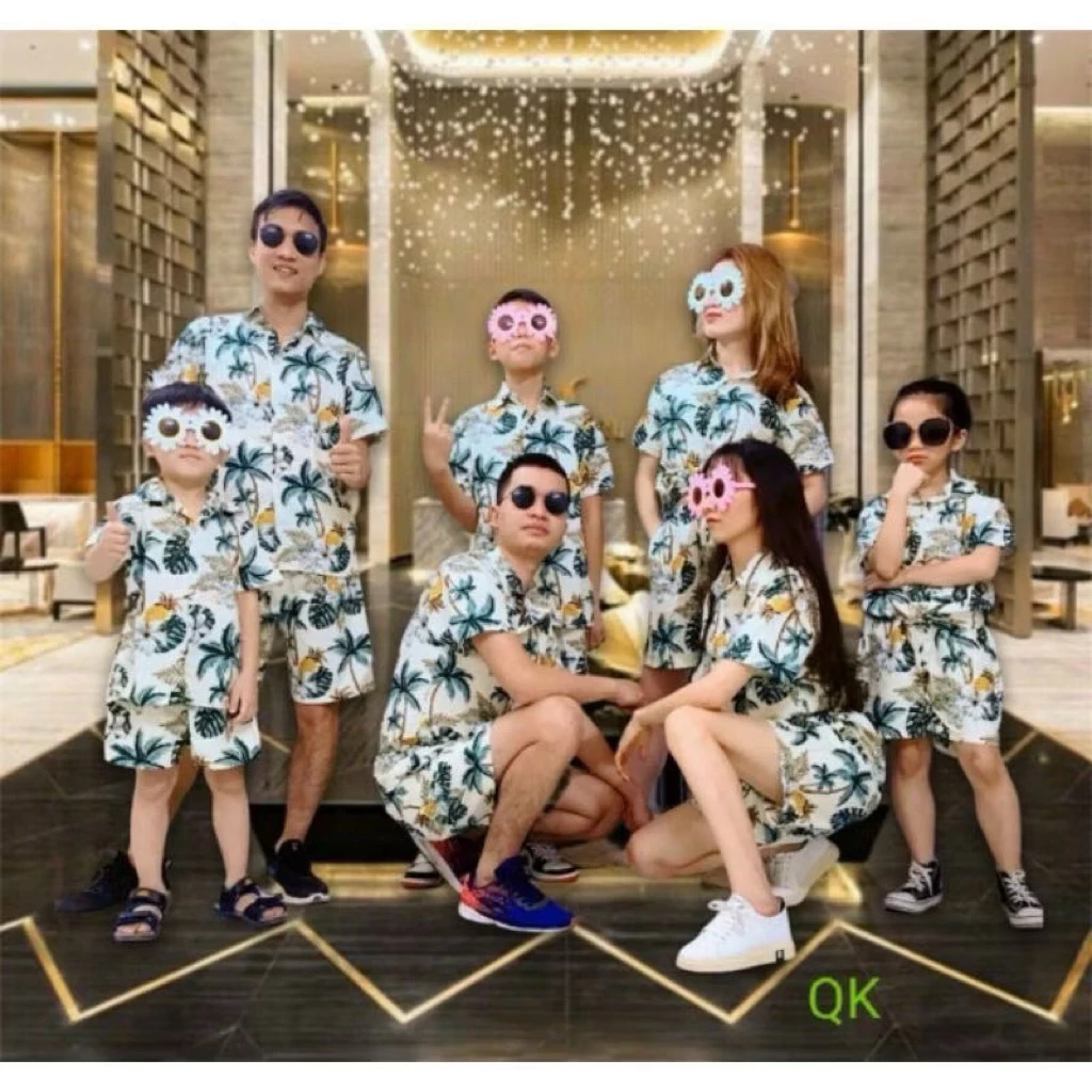 Đồ Bộ Đi Biển Quần áo Đi Biển Đồng Phục Đi Biển Cho Nam Nữ Gia đình Nhóm đủ size