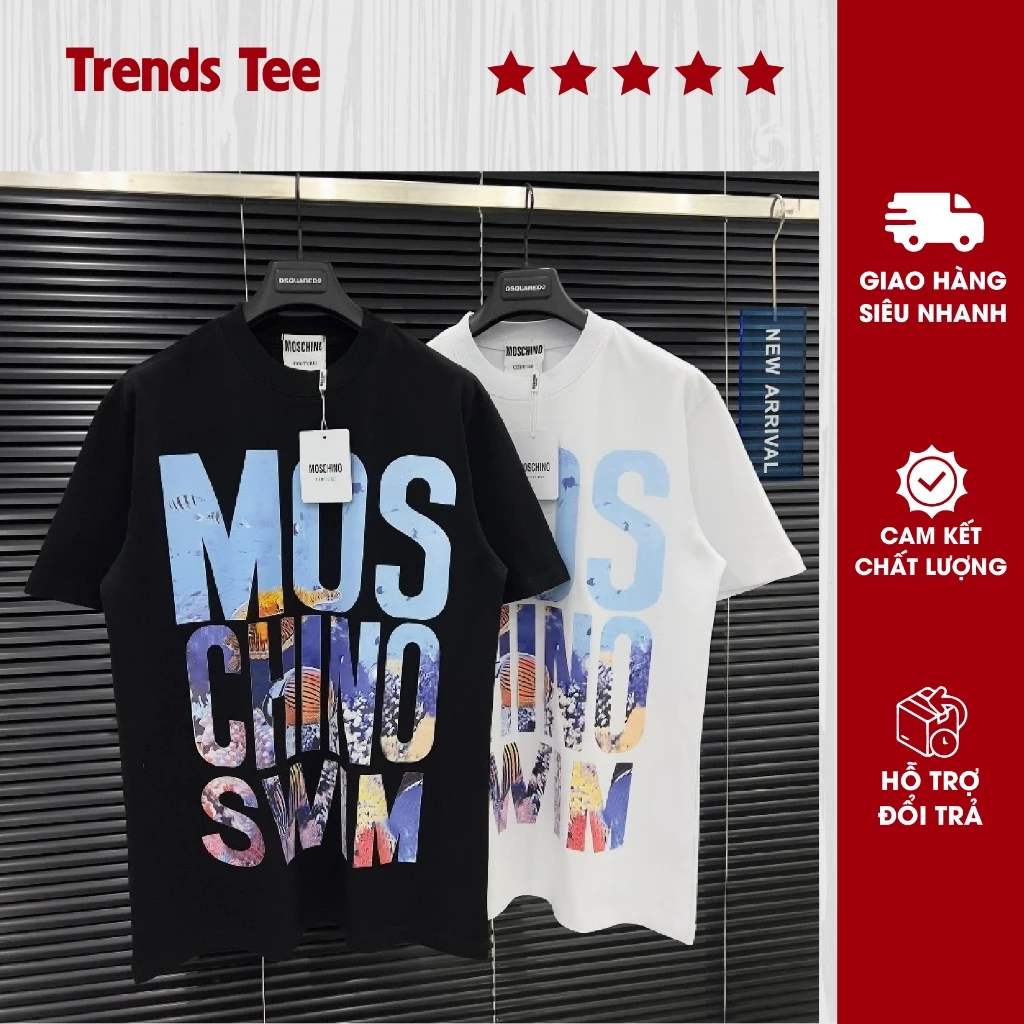 Áo Thun Nam Nữ Cotton 100% Cao Cấp 250Gsm In Hình Mót Chi Nô Đại Dương Form Dày Dặn Co Giãn 2 Chiều