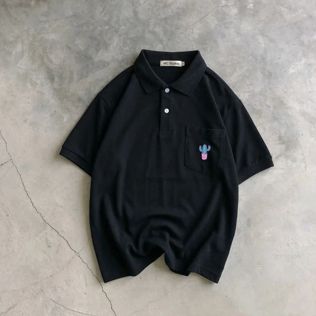 Áo Thun Polo Nam Nữ In Hình Xương Rồng Cute, Dáng Unisex, Áo Cổ Bẻ Basic Vải Cotton Thoáng Mát - PL07