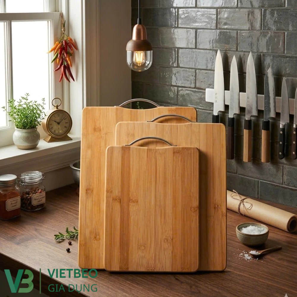 Thớt Gỗ Tre 34*24cm Didooglt Có Tay Treo Chống Nấm Mốc Kháng Khuẩn Không Bị Mùn An Toàn Cho Gia Đình