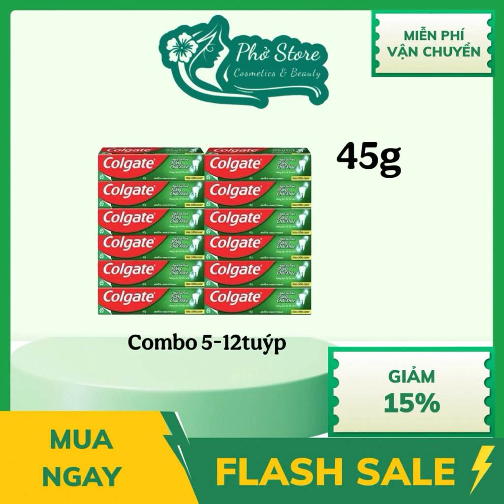 Combo 1 Lốc 12 Cây Kem đánh răng Colgate ngừa sâu răng 45G