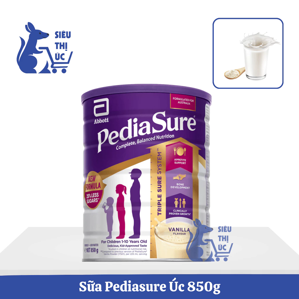 Sữa Pediasure Úc Hương Vani 850gr