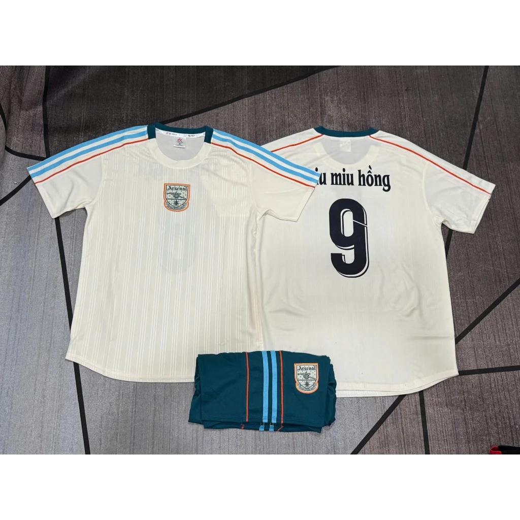 Arsenal Kem Dk Sport (Có In Tên Số) Bộ Quần Áo Bóng Đá Thun Lạnh Cao Cấp Thoáng Mát Logo Thêu