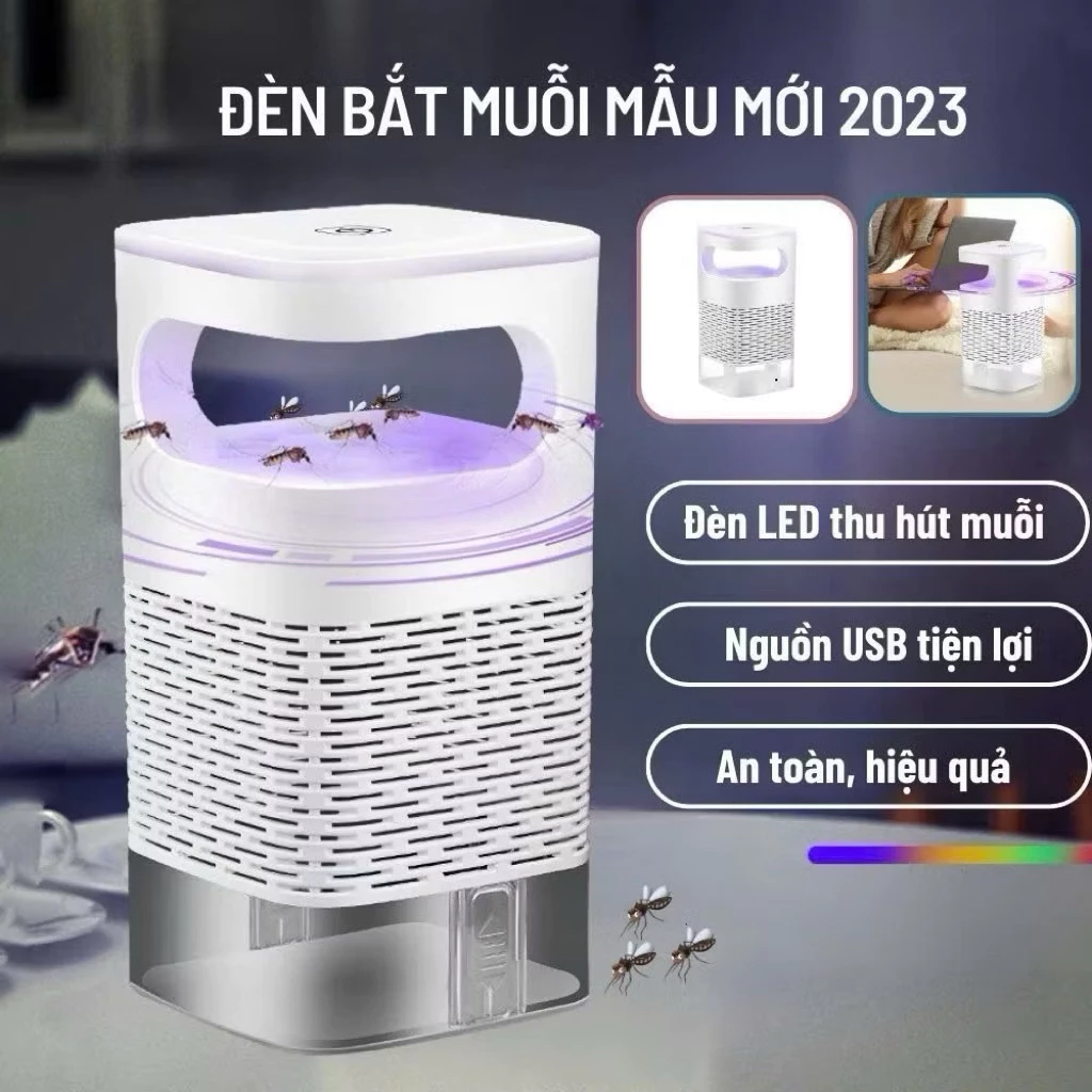 Đèn bắt muỗi thế hệ mới diệt côn trùng điện quang máy bắt muỗi kiêm đèn ngủ chống lóa mắt - HanniShop