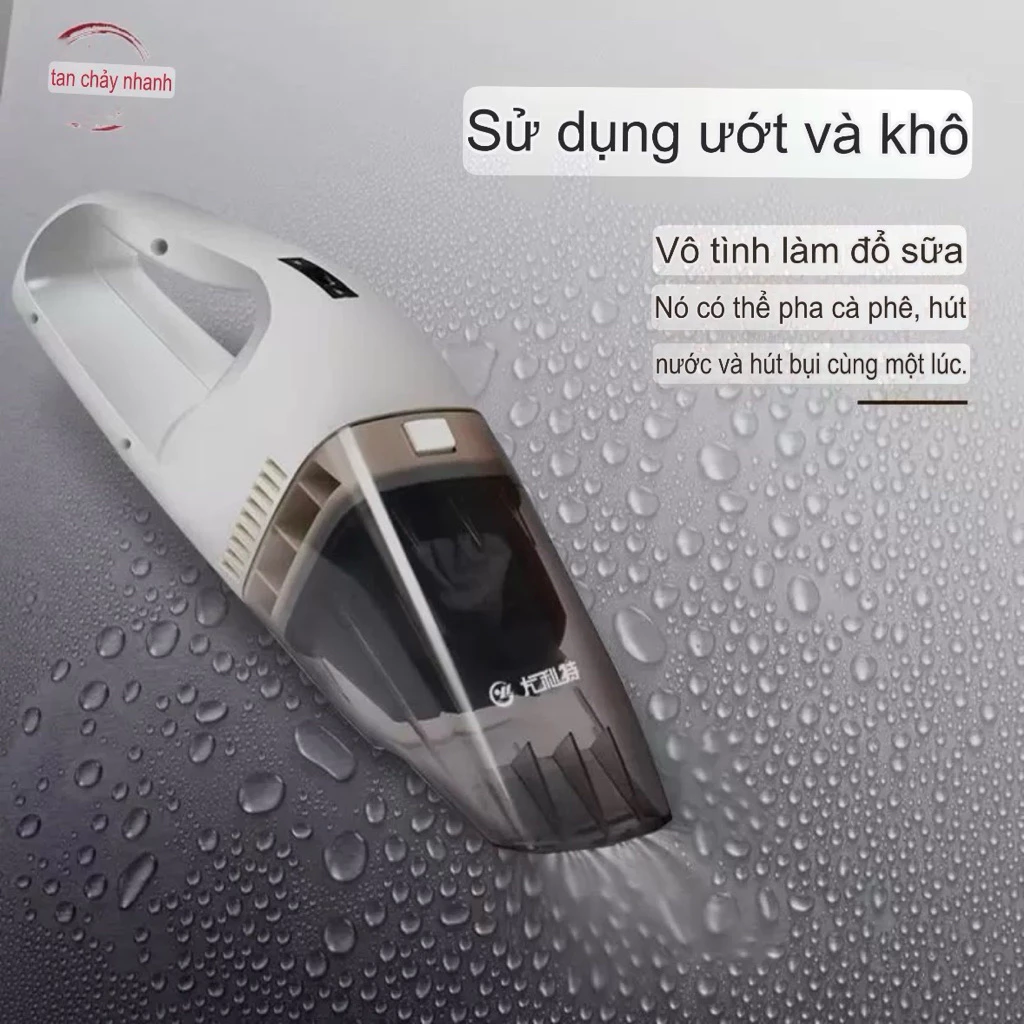 Máy Hút Bụi Ô Tô Mini Cầm Tay 100W – Hút Khô & Ướt, Lực Hút Mạnh 3000PA, Cắm Tẩu Xe 12V, Làm Sạch Xe Hơi Nhanh Chóng