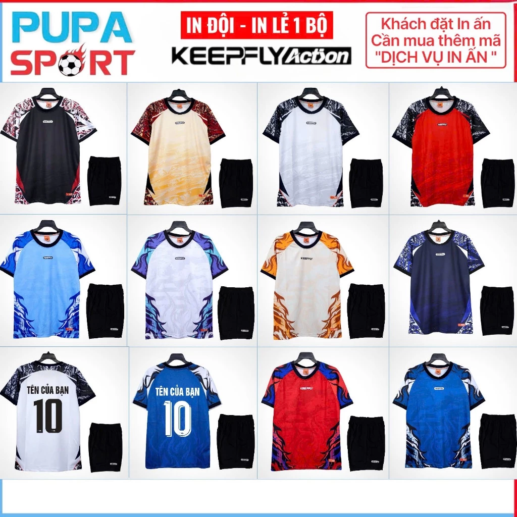 KEEPFLY - [CHÍNH HÃNG-PupaSport] BST KFA V2/Gallop - Nhiều Màu, Vải Mè Cao Cấp Cho Nam/Nữ, Có In Tên Số