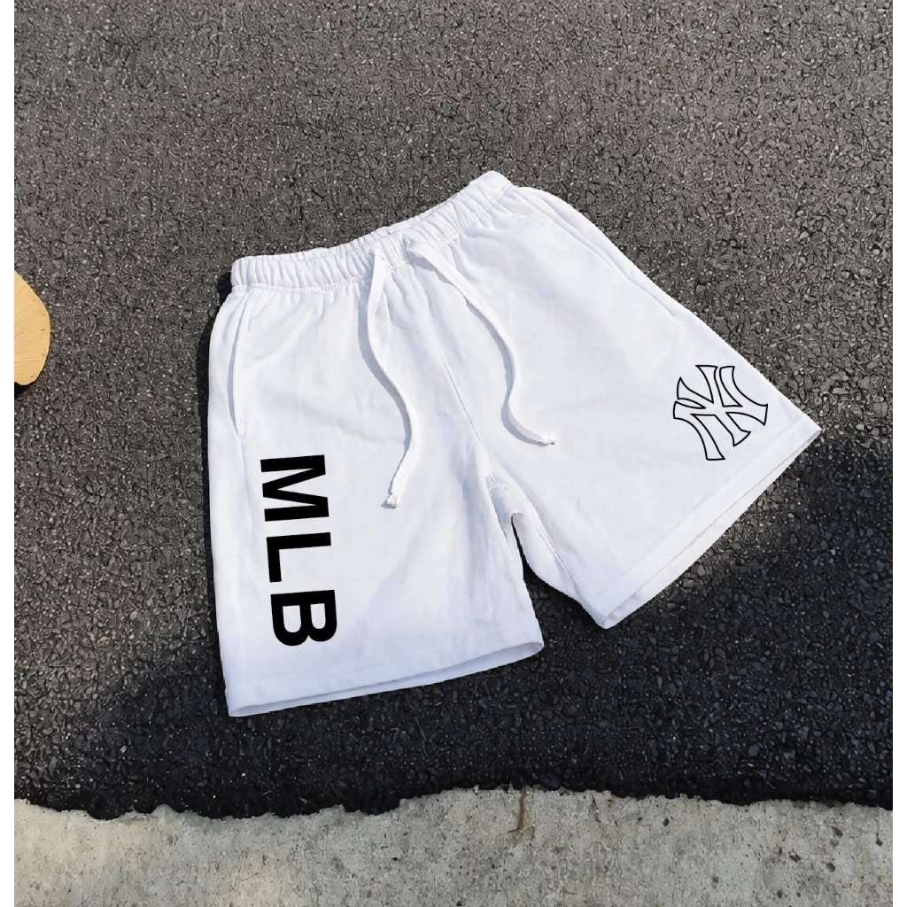 Quần Short Nỉ Chân Cua Nam Nữ MLB – Quần Short Nam Nữ Thể Thao Co Giãn Mặc Đi Chơi Đi Tập