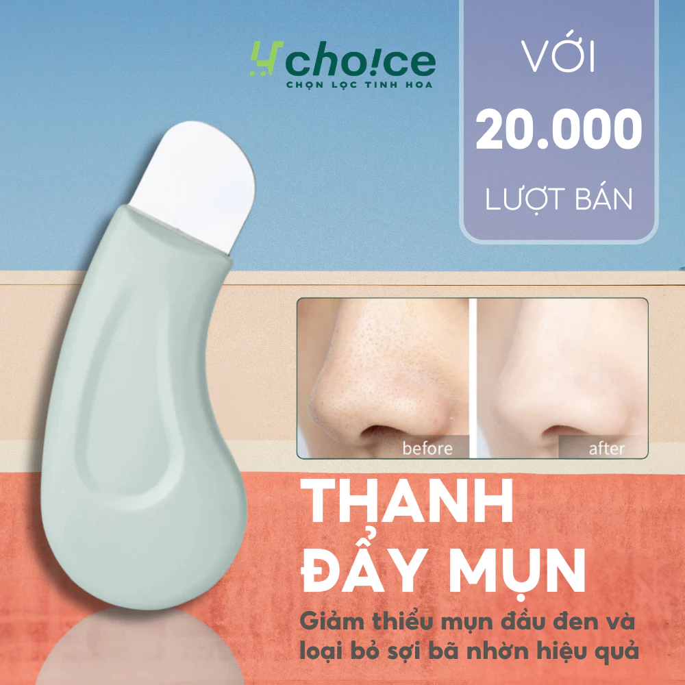 Cây đẩy mụn đầu đen silicon chuyên dụng dùng để loại bỏ mụn đầu đen, tế bào chết
