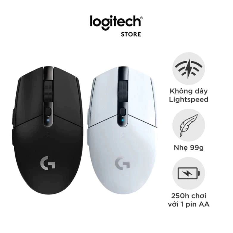 Chuột Không Dây Logiteche G304 Wireless 6 Nút Gồm Pin, Pin 250h HOT