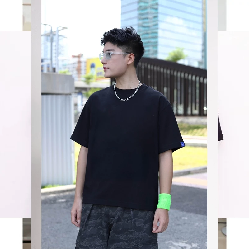 [VẢI 250 GSM] Áo Thun Trơn Unisex Boxy Cao Cấp Cotton Định Lượng Vải 250 GSM 50-85KG