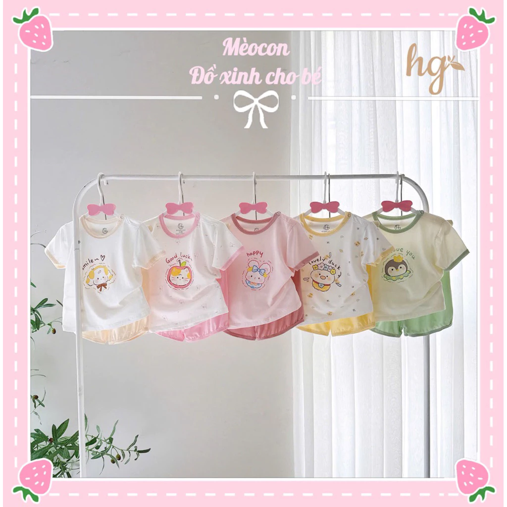 Bộ cộc tay vải Petit cao cấp cho bé trai và bé gái từ 6-16kgo