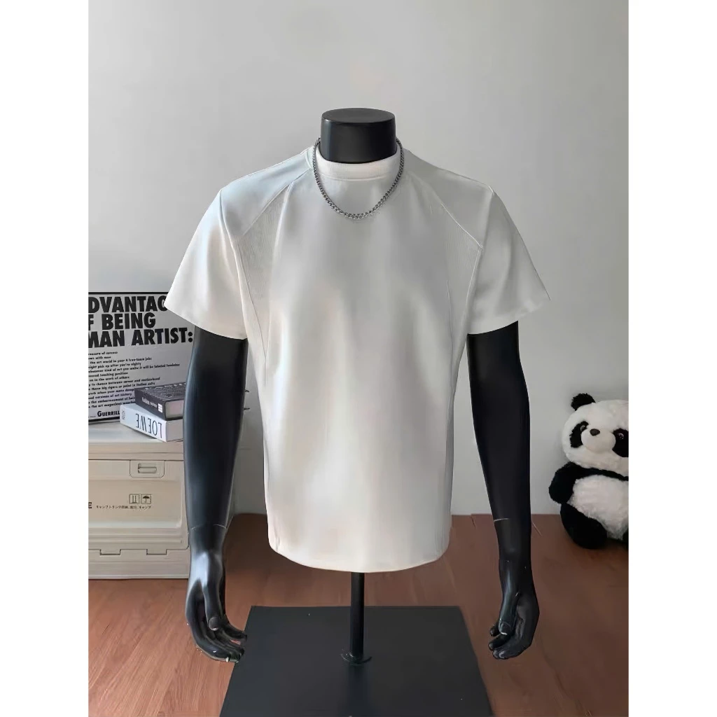Áo Thun Ngắn Tay Phối Bo,Cổ Tròn Tôn Vai Tôn Dáng. Áo Thun Nam Nữ Unisex Mềm Mịn Co Giãn Chống Nhăn WT-3